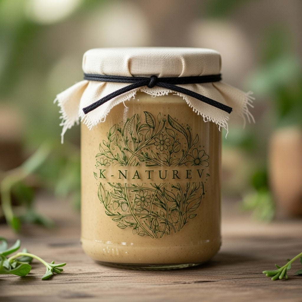 Geleneksel tahin – Susam ezmesi  Tahini traditionnel au sésame