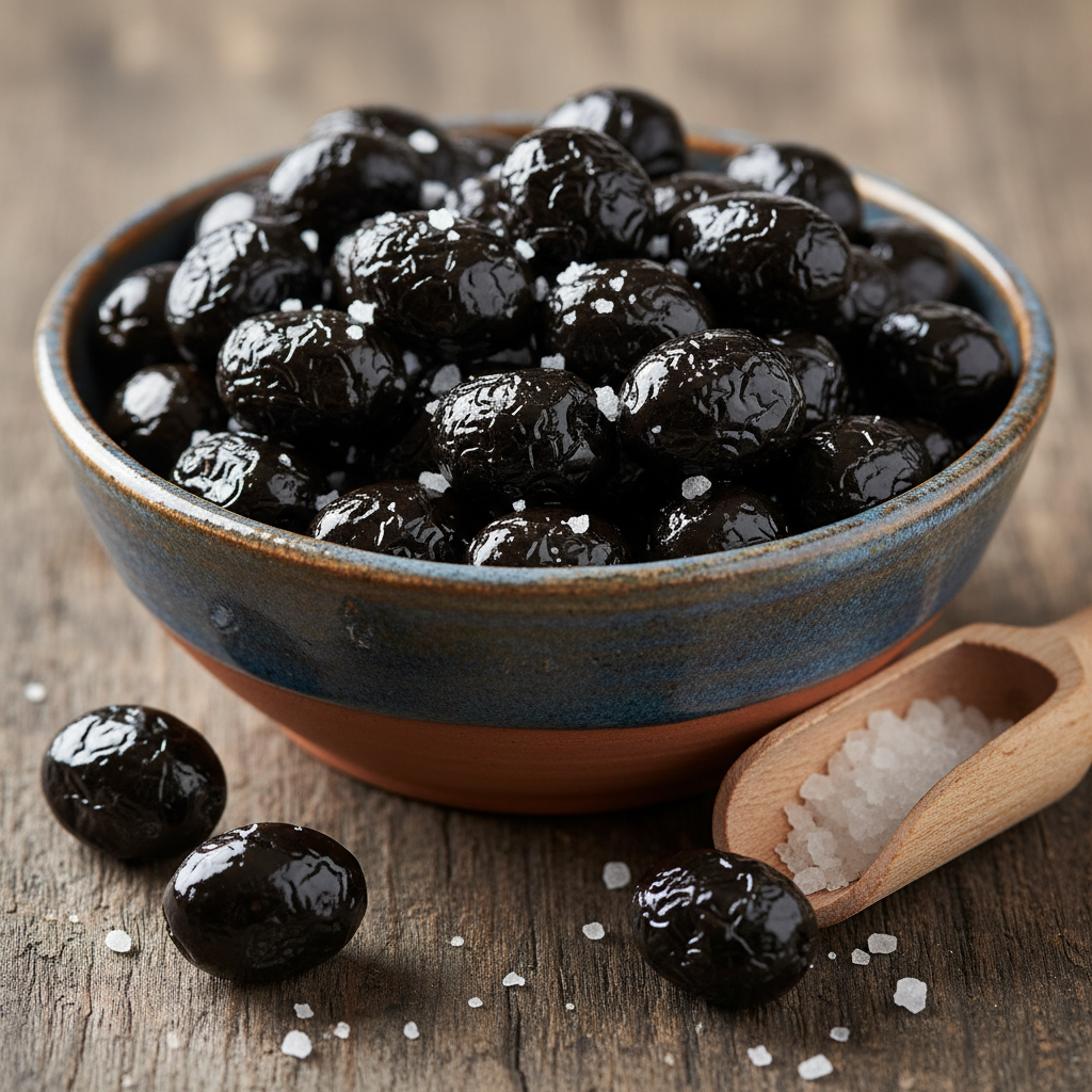 Olives noires de table au sel gemme 1kg